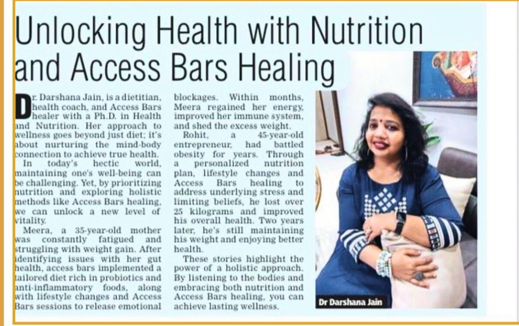 Press Feature: Unlocking Health with Nutrition and Access Bars Healing